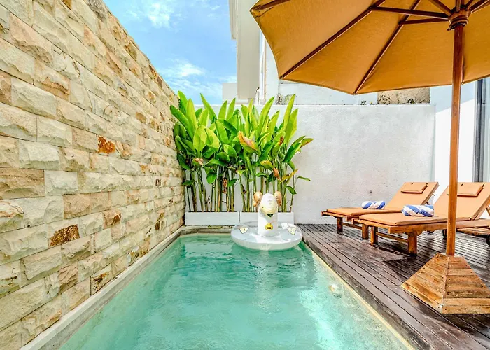 Modern 2br Imola With Private Pool, Fitness-corner And Jungle View In Canggu -bali Appartement *